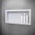 Duschnische 60x30cm beleuchtet mit Einbaukragen 162,5 mm warmweiss 3000K