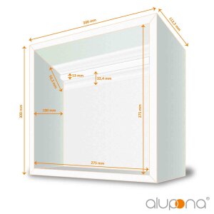 Duschnische 30x30cm mit Beleuchtung 112,5 mm warmweiss 3000K