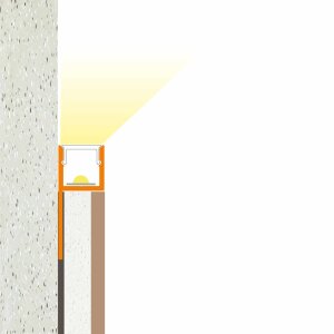 MOLA-UP schwarz gestanzt 200 cm, Abdeckung milch