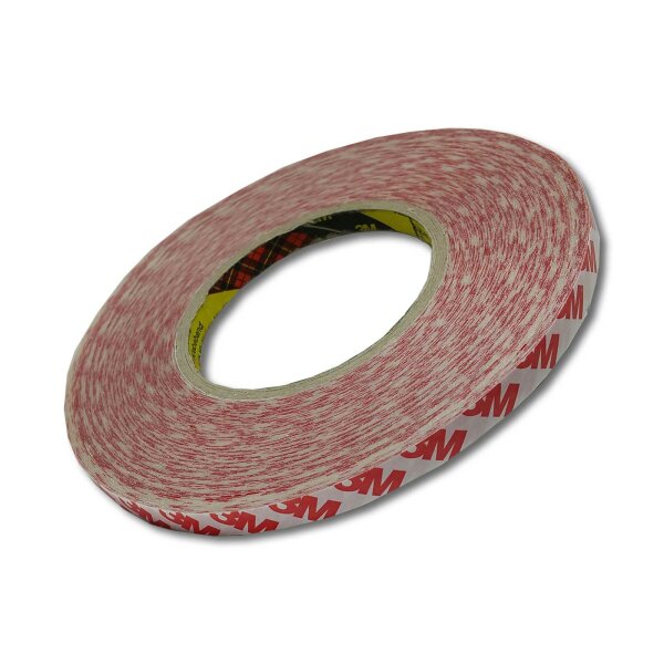 3M doppelseitiges Klebeband | 9.5m / 24.5m / 50m | 9mm breit | für LED Aluprofile 10 Meter