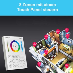 LED 8-Kanal RGB+CCT Touch-Panel B8