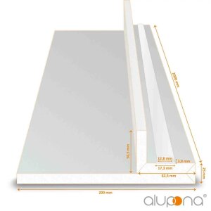 Lichtvouten ENNA 2 m GKB Grau Standard