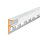 LED Fliesenprofil MOLA gestanzt gebürstet glänzend 49.5 cm milchig