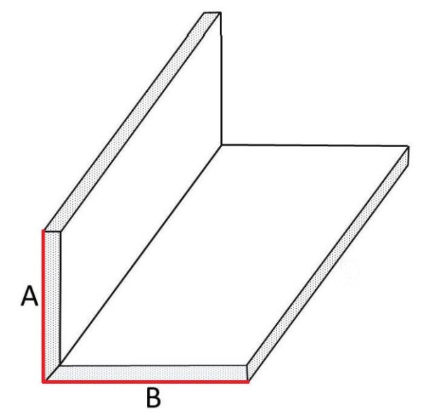 Gipskarton-Formteil L GKB Standard verklebt Länge A + B ab 400 - 599 mm