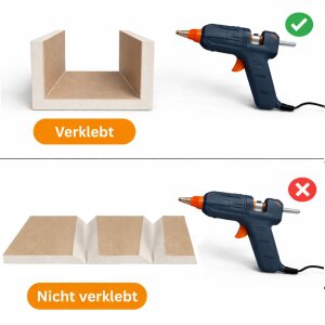 Gipskarton-Formteil U 1 GKB Standard verklebt Länge A + B + C ab 0 bis 199 mm