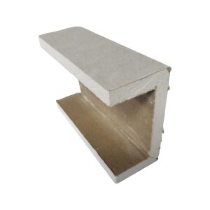 Gipskarton-Formteil U 1 GKB Standard verklebt Länge A + B + C ab 0 bis 199 mm