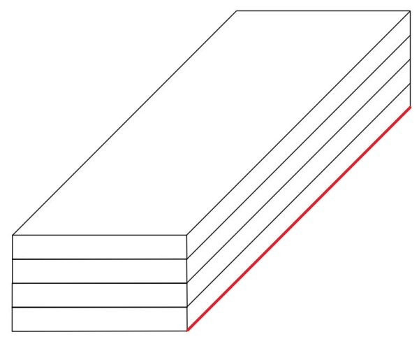 Gipskarton-Formteil Gipsriegel 1 GKB Standard 4-lagig für gleitende Deckenanschlüsse 50 mm