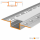 LED Aluprofil KIZAR20 49.5 cm milchig