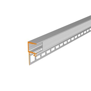 LED Fliesenprofil Baro schwarz 100 cm Abdeckung milchig