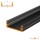 LED Aluprofil WIDE 49.5 cm eloxiert Abdeckung milchig mit Endkappen + 2 Stück Halter