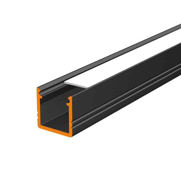 LED Aluprofil SMART 49.5 cm schwarz milchig slide