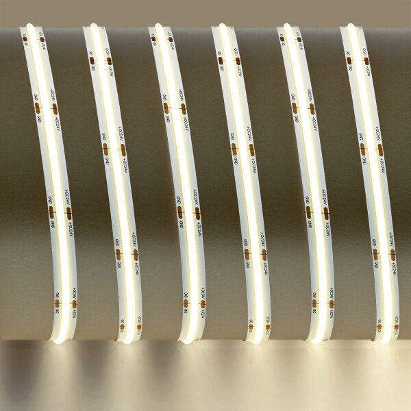 LED Streifen | COB | 15 Watt | 24 Volt | 528 LED/M |1420 Lumen/M | IP20 | Neutralweiss | 4m | Anschlusskabel ca. 15 cm
