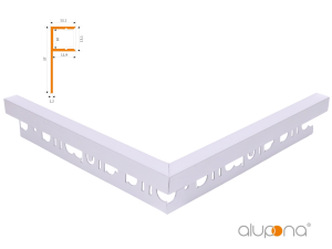 90° Eckverbinder MOLA-UP + Abdeckung