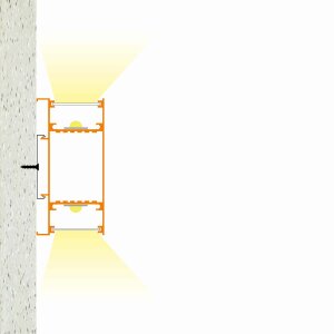 DUPLEX eloxiert 2 Meter milch slide