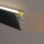LED Aluprofil WALLE12 49.5 cm schwarz schwarz click ohne Endkappen