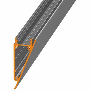 LED Aluprofil WALLE12 200 cm eloxiert schwarz click mit Endkappen