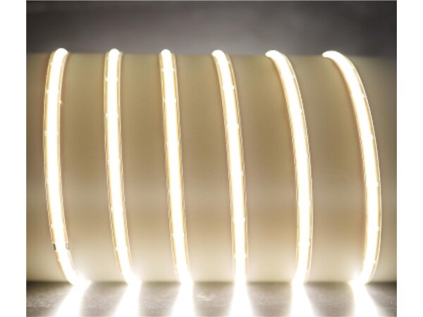 LED Streifen | COB | 9,6 Watt | 12 Volt | 528 LED/M |1420 Lumen/M IP 20 neutralweiss 7 m Klemmanschluss