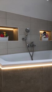 LED Streifen | COB  | 9,6 Watt | 12 Volt | 528 LED/M |1420 Lumen/M IP 20 neutralweiss 7 m Klemmanschluss