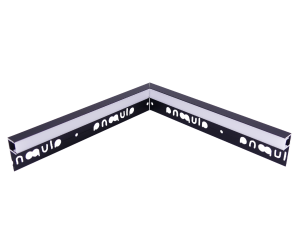 90° Innenecke MOLA schwarz  + Abdeckung schwarz