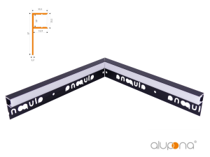 90° Innenecke MOLA schwarz  + Abdeckung schwarz