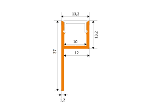 90° Außenecke MOLA-UP eloxiert + Abdeckung schwarz