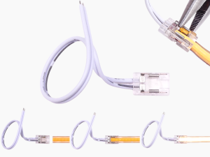 COB und SMD LED Schnellverbinder 8 mm Anschluss + Kabel IP20 zum einmaligen Verbinden