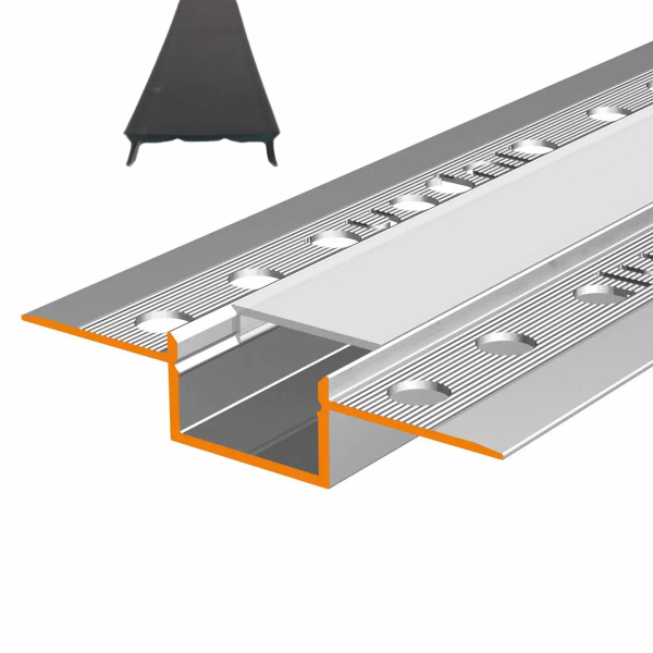 LED Aluminium Trockenbauprofil KIZAR20 | Unterputzprofil für Gipsplatten 2 Meter-milchig-mit Montageabdeckung