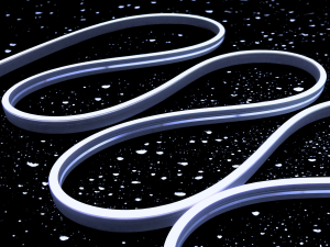 LED NEON Flex | wasserfester flexibler Lichtschlauch | 24 V | 12 Watt | 140  LED/M | 240 Lumen/M | IP65 kaltweiss-1m-  Anschlusskabel ca. 100 cm