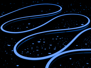 LED NEON Flex | wasserfester flexibler Lichtschlauch | 24 V | 12 Watt | 140  LED/M | 40 Lumen/M | IP65 blau-1m-  Anschlusskabel ca. 100 cm