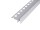 LED Treppenprofil Ely eloxiert 150 cm-ohne Abdeckung-mit Endkappen