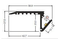 LED Treppenprofil Lumis – Aluprofil für moderne Bereiche & sichere Stufenbeleuchtung