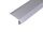 LED Treppenprofil Lumis eloxiert-100 cm-ohne Abdeckung-ohne Endkappen