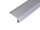 LED Treppenprofil Lumis eloxiert-134,5 cm-milchig-mit Endkappen