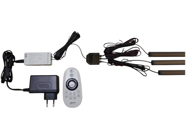 Lichtleiste für Akustikpaneele Warmweiß 3er Set-am Lichtschalter-Trafo