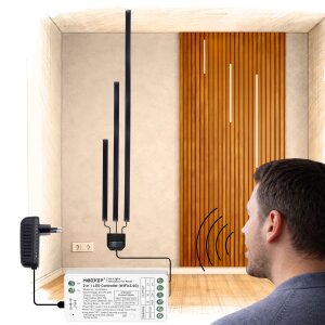 Lichtleiste für Akustikpaneele Warmweiß 3er Set-Sprachsteuerung-Steckernetzteil