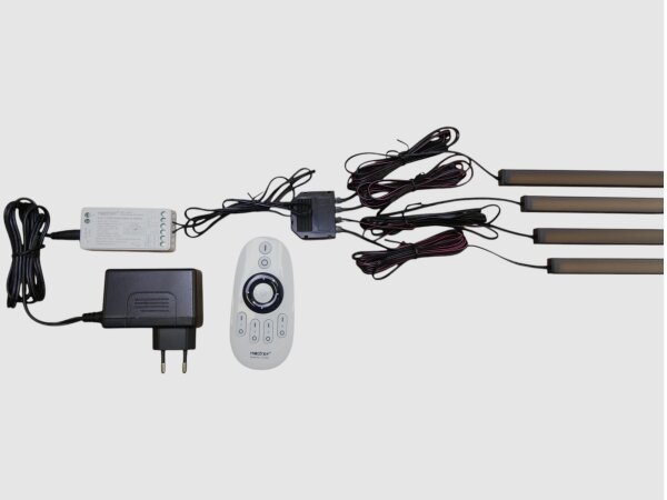 Lichtleiste für Akustikpaneele Neutralweiß 4er Set-am Lichtschalter-Trafo