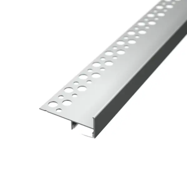 LED-Treppenprofil Mira elegantes Bodenprofil schwarz - silber