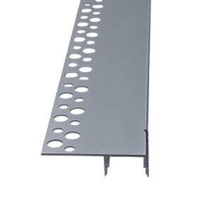 LED-Treppenprofil Mira elegantes Bodenprofil schwarz - silber