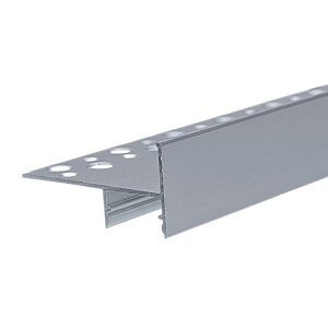 LED-Treppenprofil Mira elegantes Bodenprofil schwarz - silber