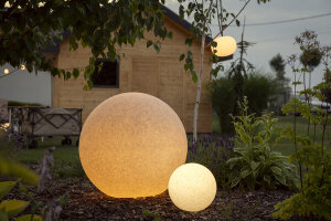 Gartenleuchte Kugel Granitoptik - Außenleuchte ORBIS, E27,IP65 Ø 58 cm