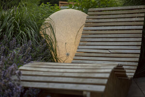 Gartenleuchte Kugel Granitoptik - Außenleuchte ORBIS, E27,IP65 Ø 78 cm