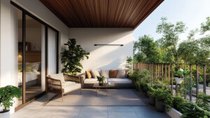 LED Wandleuchte Schwarz – Außenleuchte Fasado Duo 90cm, IP54, 350 lm, 4000K