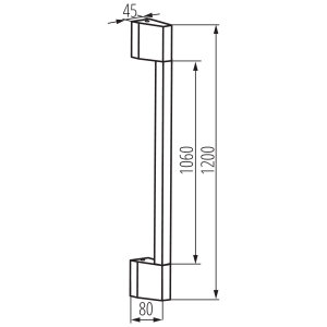 LED Wandleuchte Schwarz – Außenleuchte Fasado Duo 120cm, IP54, 480 lm, 3000K