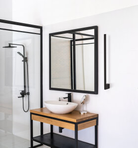 LED Wandleuchte Schwarz – Außenleuchte Fasado Uno 80cm, IP54, 460 lm, 4000K