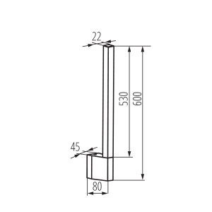 LED Wandleuchte Schwarz – Außenleuchte Fasado Uno 60cm, IP54, 350 lm, 3000K