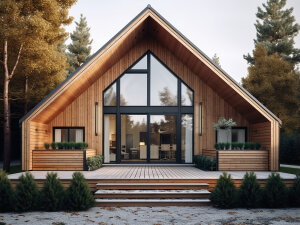 LED Wandleuchte Schwarz – Außenleuchte Fasado Uno 80cm, IP54, 450 lm, 3000K,