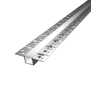 Technische Zeichnung BENDO biegbares LED Trockenbauprofil – Maße 57,3 mm Breite, 14,3 mm LED-Aufnahme, 13,1 mm Einbautiefe