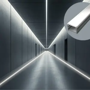 LED Bodenprofil SERA13 | Bodenleiste für LED-Streifen 200 cm-mit Abdeckung-ohne Endkappen