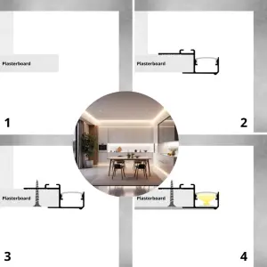 Schritt-für-Schritt-Montage LED-Lichtprofil NIVA im Trockenbau – Einbauanleitung für indirekte LED-Beleuchtung an Wand und Decke