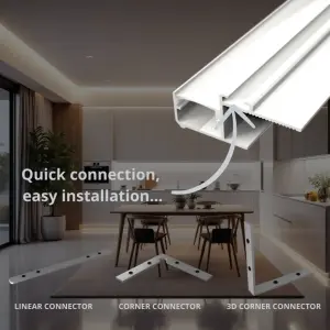 LED-Lichtprofil NIVA - für indirekte Deckenbeleuchtung 200 cm-keine